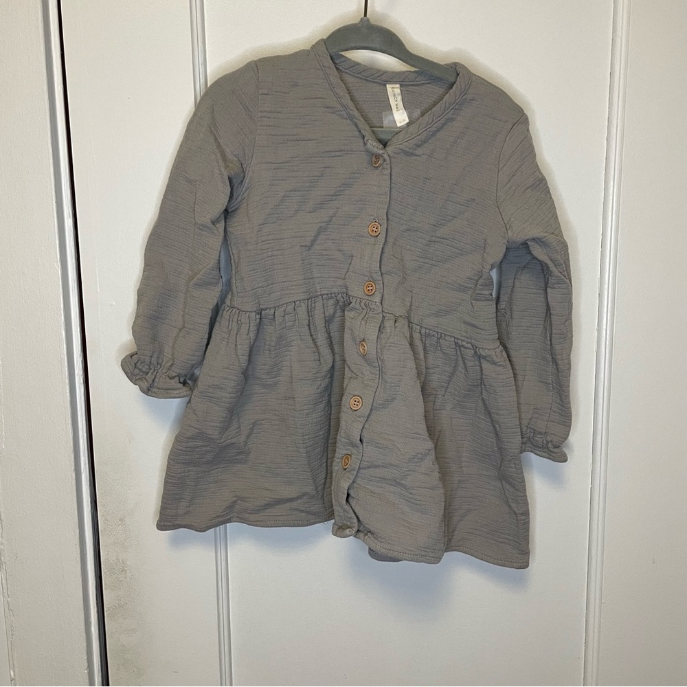 Quincy Mae Gray Kids Casual Dress